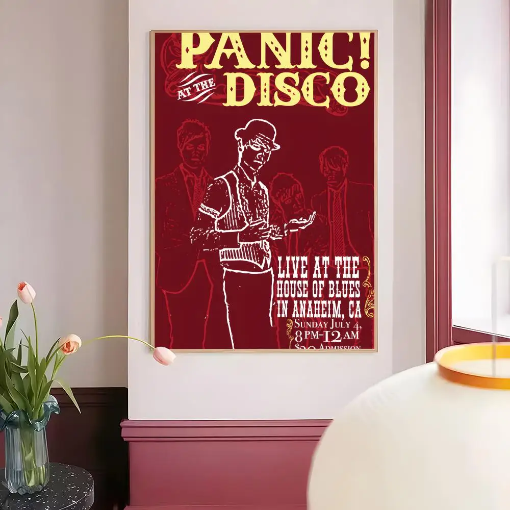 روك باند P-الذعر في ديسكو اللوحة الخط HD طباعة تجعد الفن صور لغرفة المعيشة ديكور جدران المنزل قماش #4