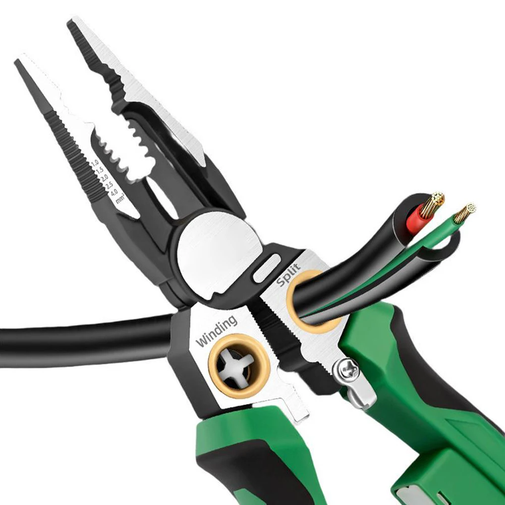 Wire Strippers With Built-in Voltage Tester, Multi-Function Wire Cutters And Crimpers, Ergonomic Comfort Grip Hand Tool