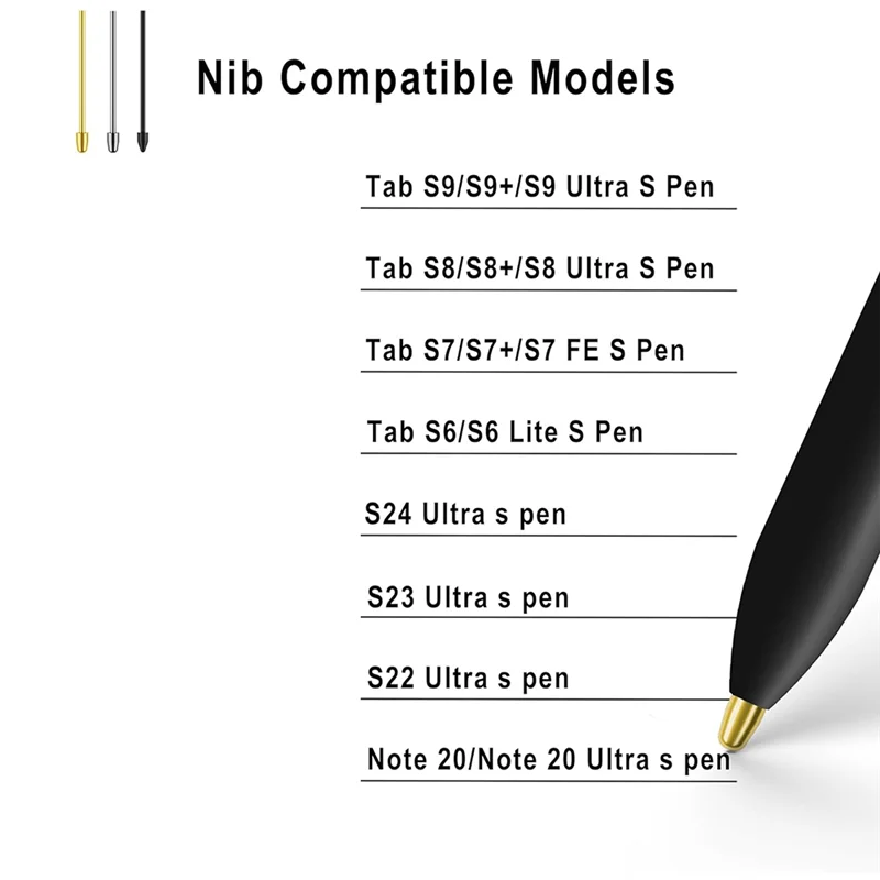 -BOFF استبدال المناقير/النصائح المعدنية لجهاز Samsunggalaxy Tab S9/S9FE+/S9 Ultra /S8/S8+/S8 Ultra(4+10 قطعة)