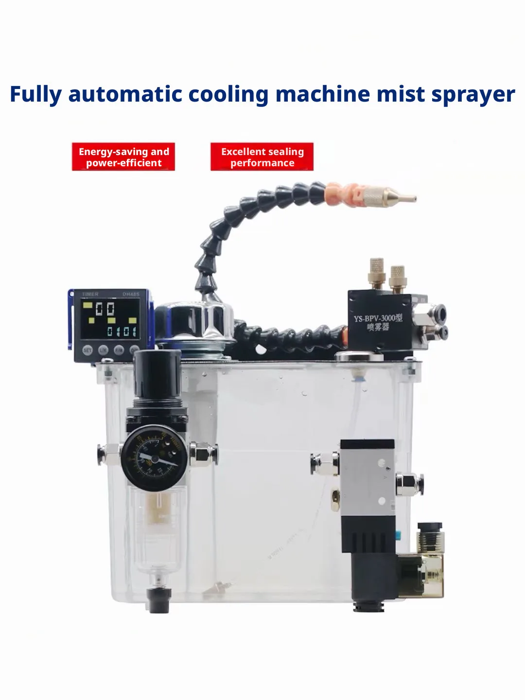 CNC Lathe Coolant Pump Oil Mist Sprayer 3L Lubrication Spray System Spirit Cutting Cooling Water Pipe Nozzle Dust Removal Oil