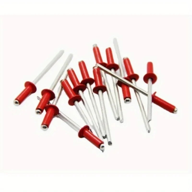 50PCS RAL3020 Painted Blind Rivets Aluminium Steel Colored Rivets Pop End Blind Rivet Hardware Fastener Tool 1/8