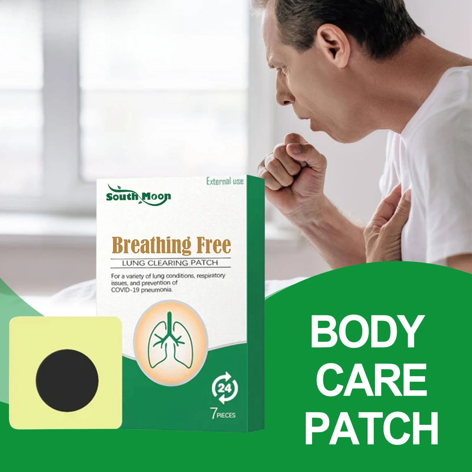 Body Care Patches for Body Cleansing, Relief of Throat Discomfort, Respiratory Care, and Health Treat Smooth Clear Nose Care