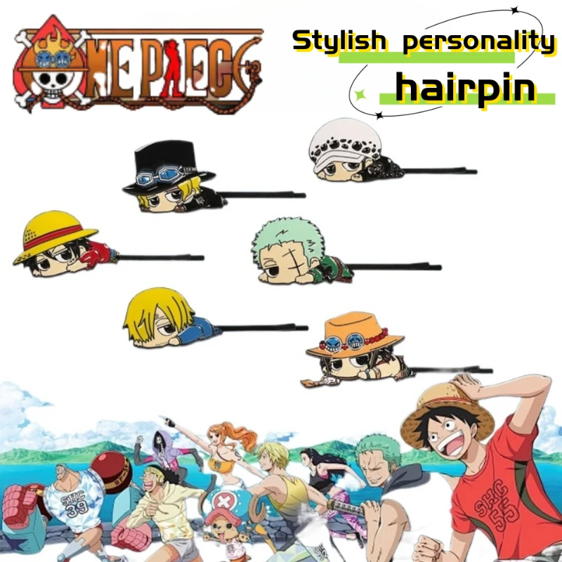 Цельная обезьяна-D-Luffy Roronoa Zoro, милая заколка для волос с героями мультфильмов, хорошая цена, модная индивидуальная заколка для челки, аксессуары для волос, подарки