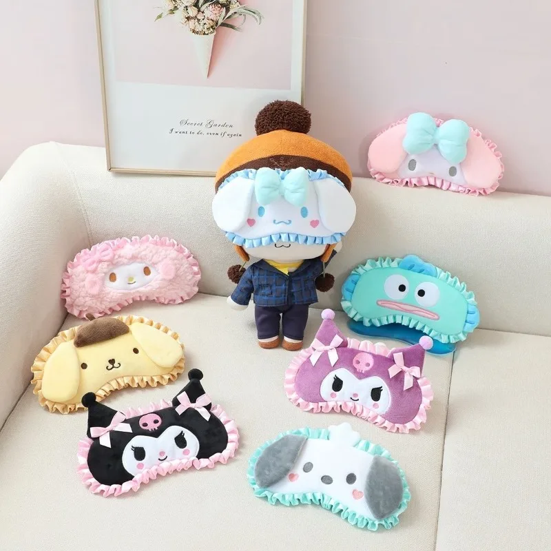 

Cinnamoroll Kuromi Anime Kawaii Sanrio Ins Sweet Breathable Nap Sleeping Cover Cute Cartoon My Melody Blindfold Cover Gifts