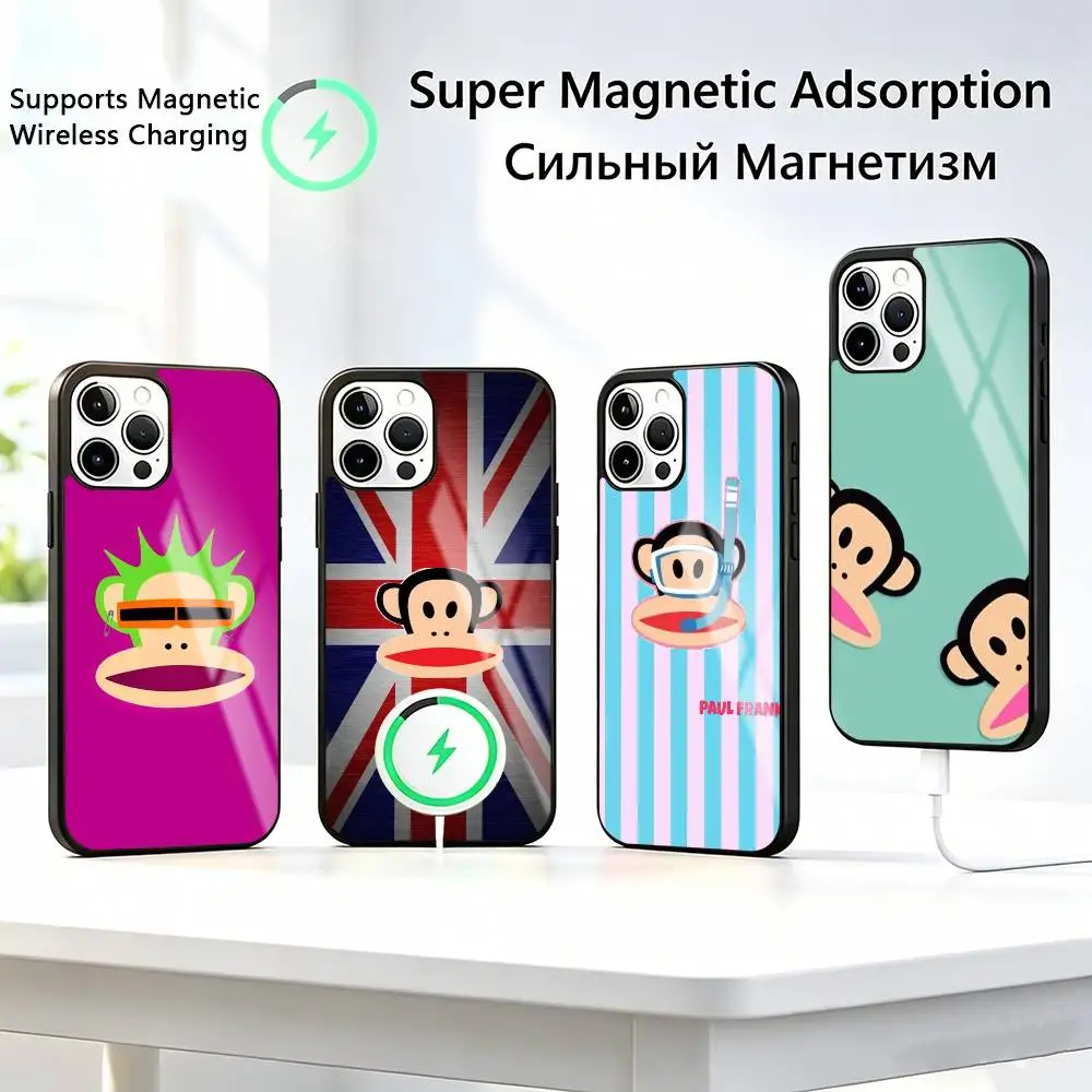 Fashion-n Logo Paul Frank-k Phone Case For iPhone17,16,15,14,13,12,11 Plus,Pro Supports Magnetic Wireless Charging