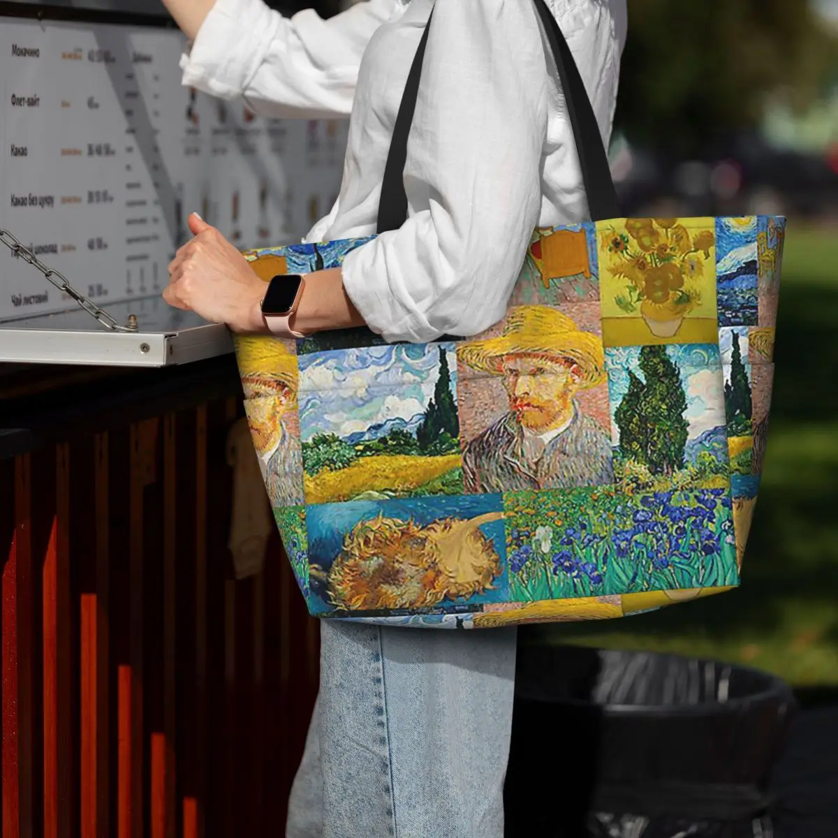 Vincent Van Gogh pinturas arte Collage playa bolso de mano deporte gimnasio Yoga Duffle bolso grande mujer bolsa de viaje bolsa de Fitness