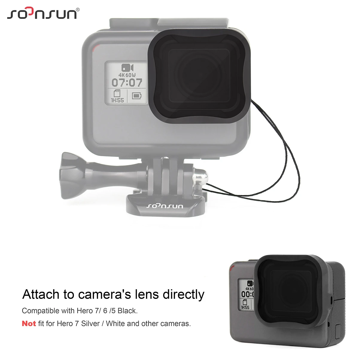 SOONSUN CPL ND8 ND16 ND32 Polarizer Filter for GoPro Hero 7 6 5 Black Go Pro Red Color Lens ND Filter Kits Camera ND Filters