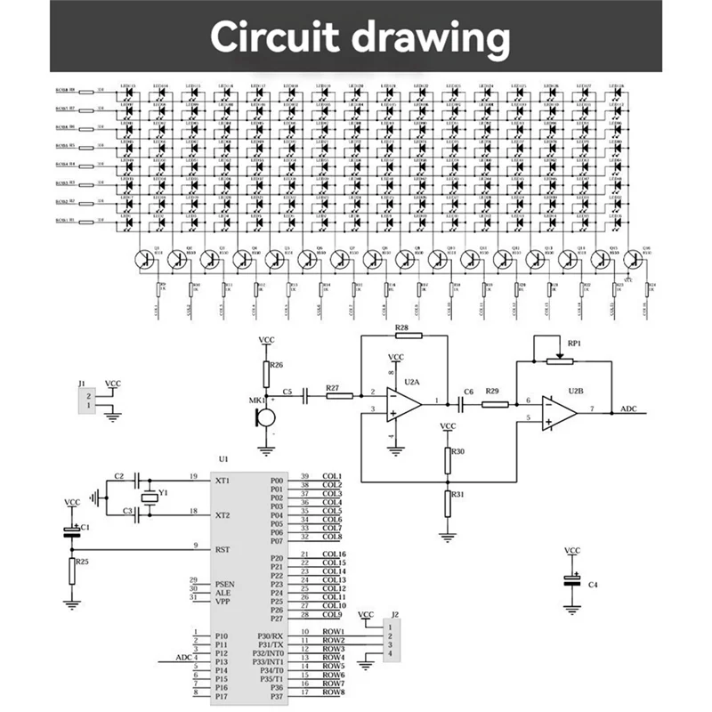 AY14 -DIY Geluidscontrole LED Muziek Elektronische Kits Audiofrequentie Display PCB Soldeerproject Praktijk DIY Elektronische Kit