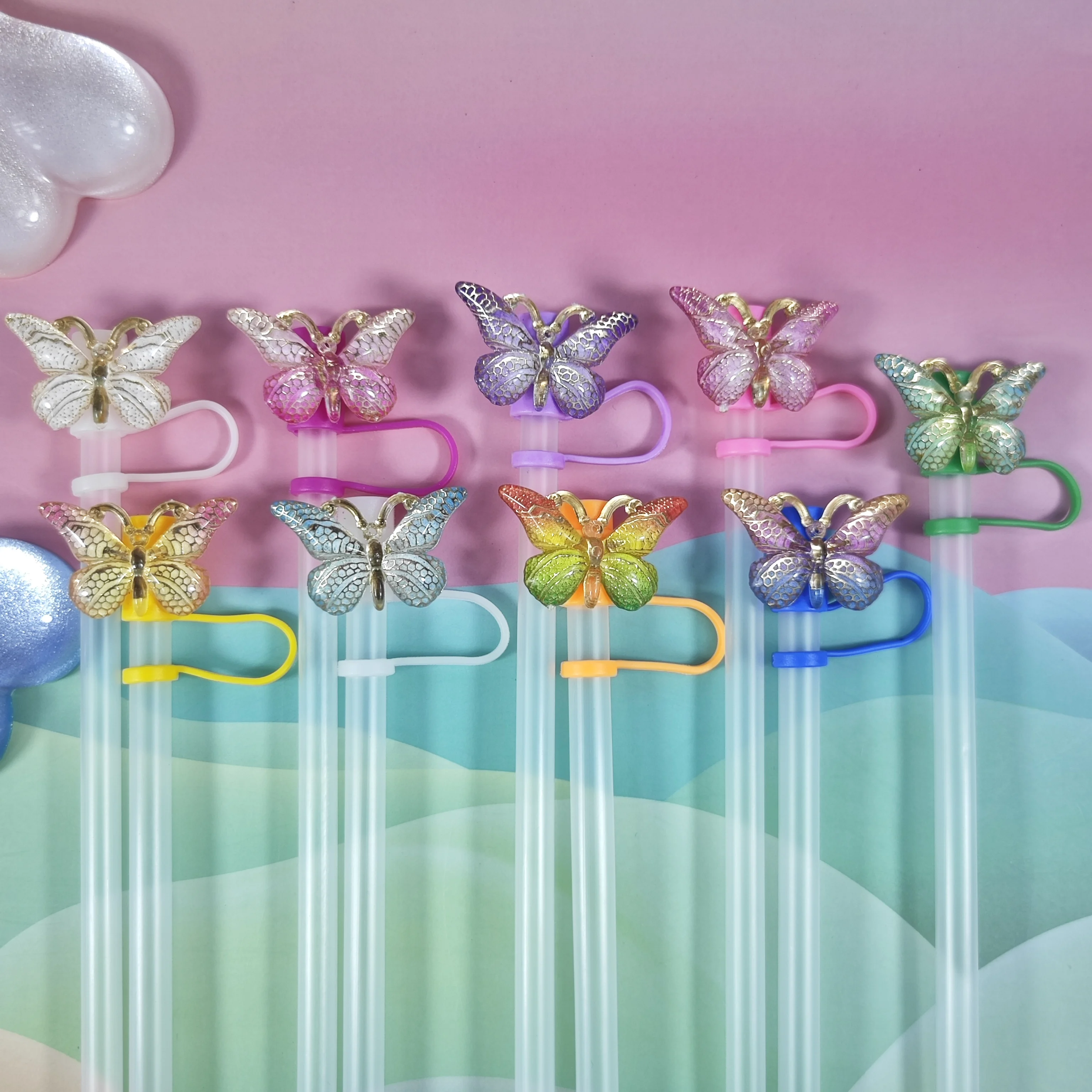 A New And Attractive Gold-Embossed Colored Bow Straw Protective Case