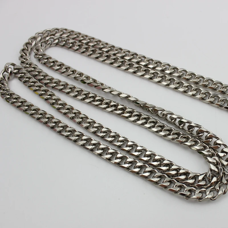 Wholesale 10 Meters 10mm 12mm Width,High Thick Chain metal strap for workshop making bag handbag chain removable long chain