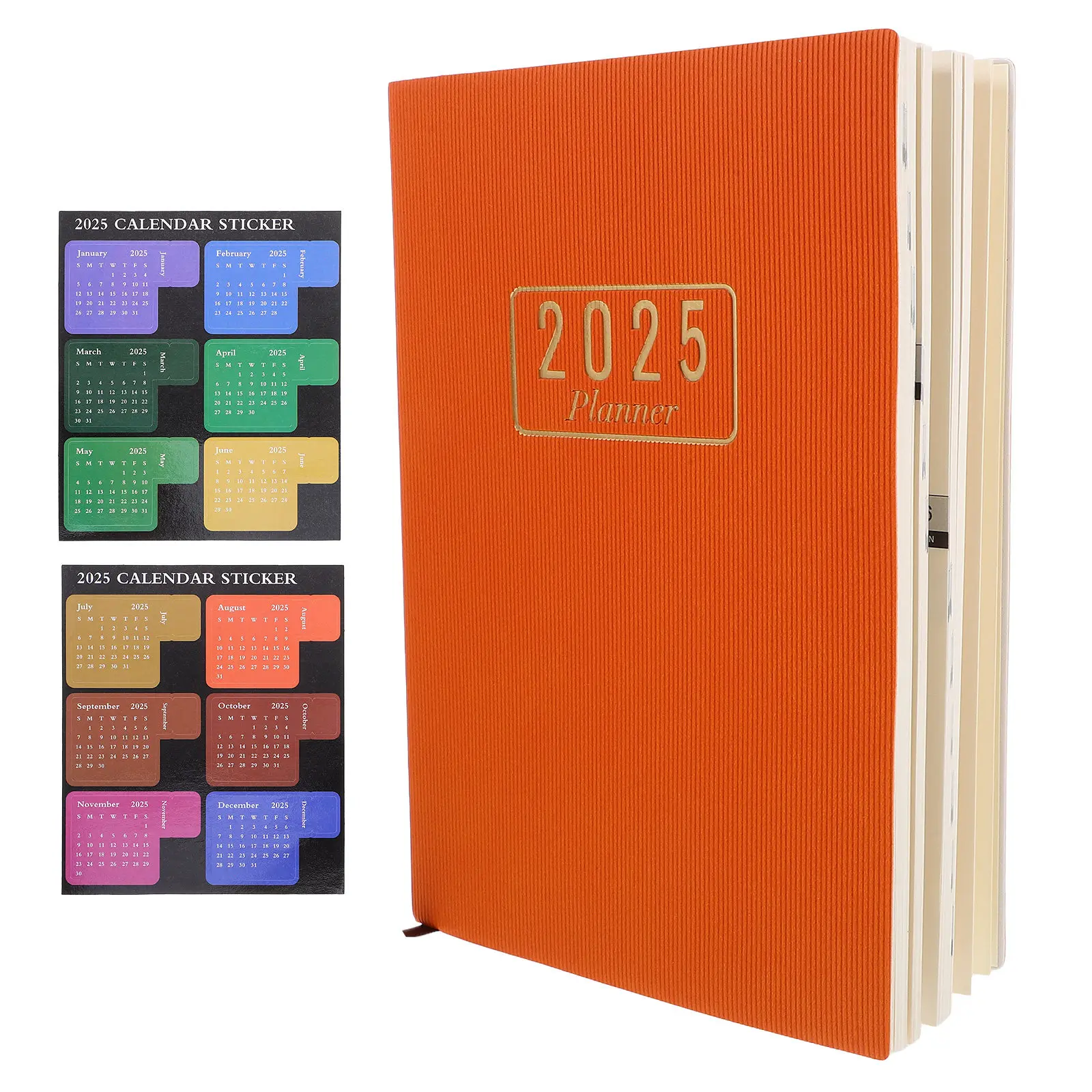 

1Set Academic Planner Notebook Premium Paper Daily Schedule Book for Journaling Time Management Office Home Travel Students 2025