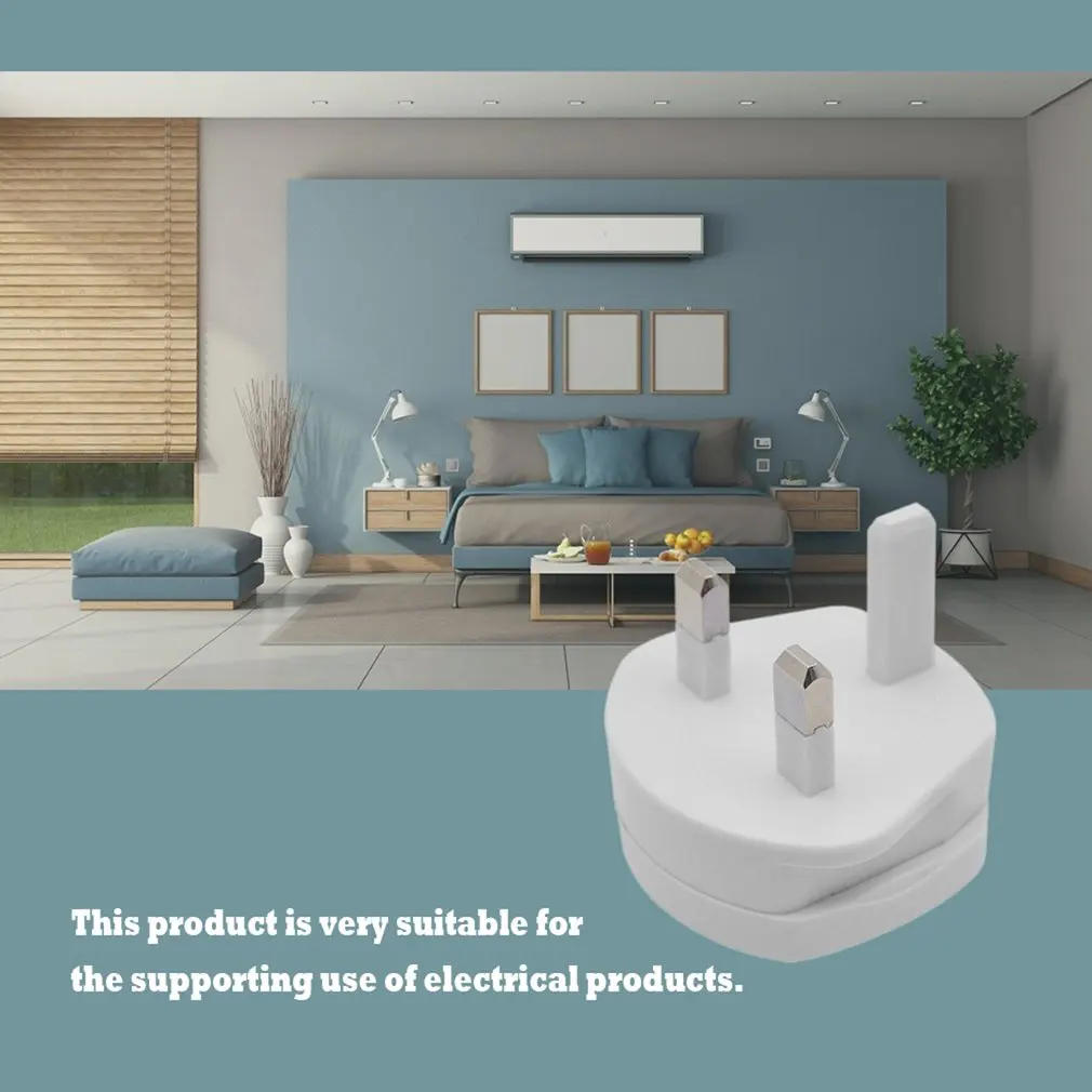 Adapter Plug US EU To UK 2 Pin To 3 Pin 1A Fuse For Shaver Conversion Plugs Practical Multifunctional Charging Adapters