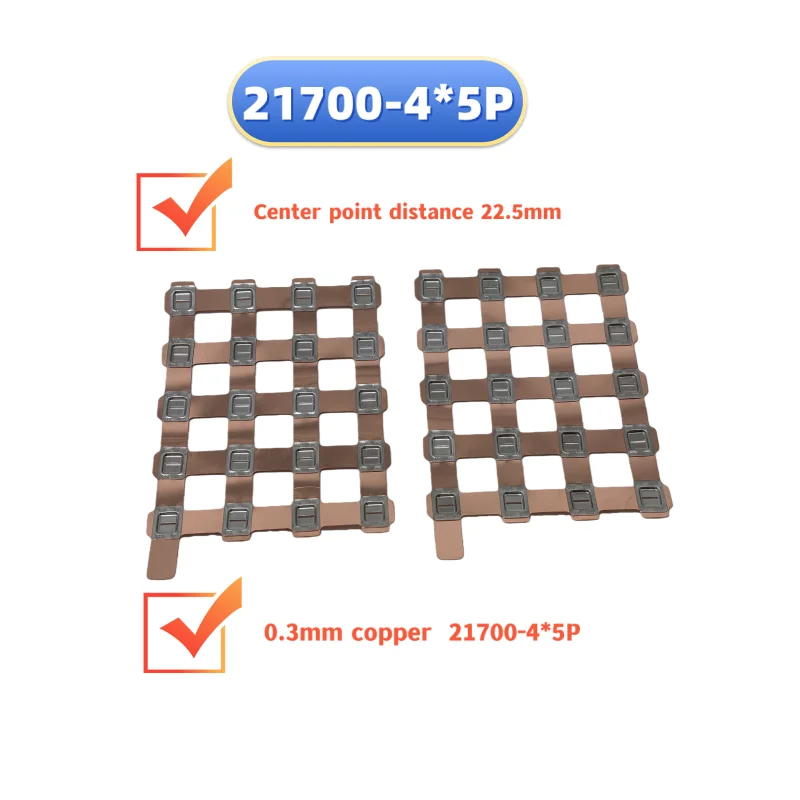 Copper-Nickel Sandwich Copper Busbar 0.3mm Thick Customized Powering on Center Spacing 22.5mm for Electronic Components 4*5P