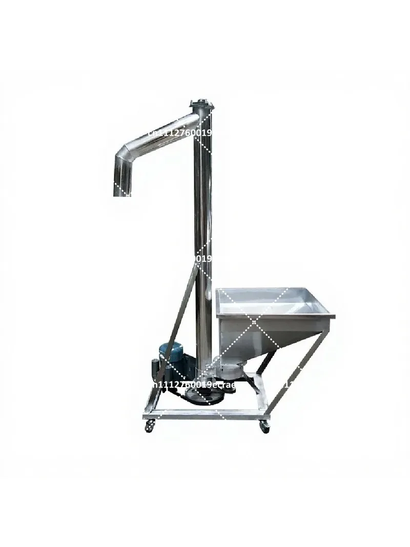 Stainless steel spiral conveyor movable feeder for dry powder plastic granules elevator