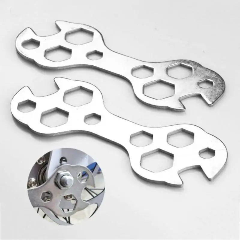 

10 in 1 Flat Hexagon Wrench8-17mm Mini Flat Wrench Sizes Steel Hexagon Useful Spanner Repair Tool Hex Key Multi Functions