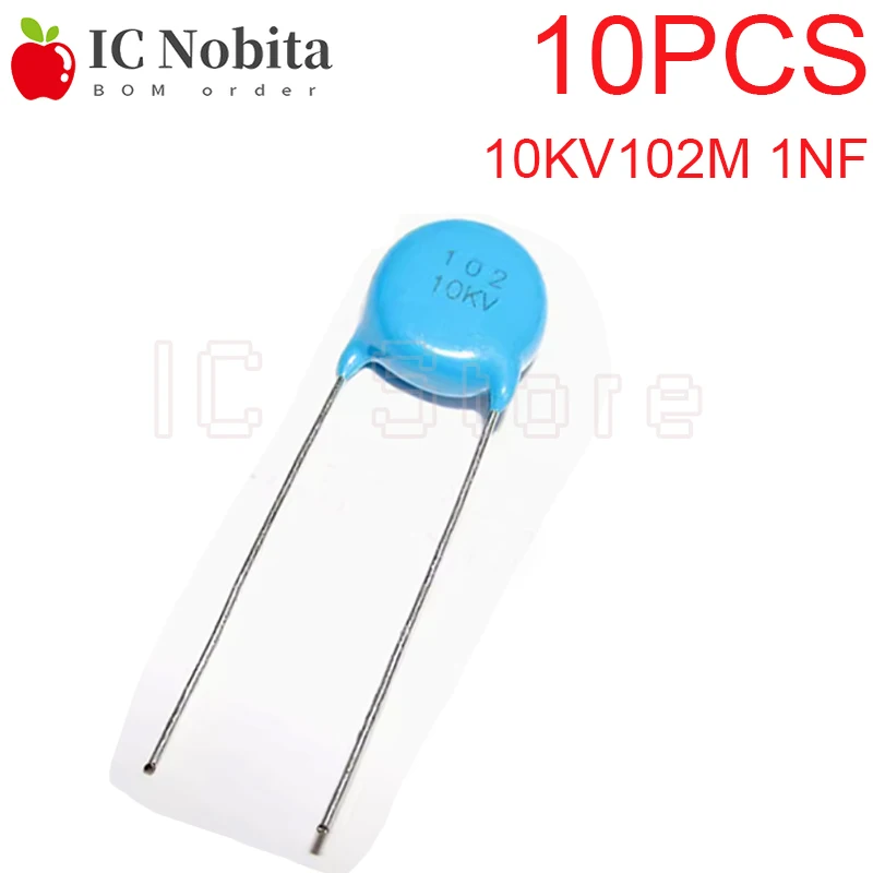 10PCS 10KV Ceramic Capacitor High Voltage 10KV 102M 1NF