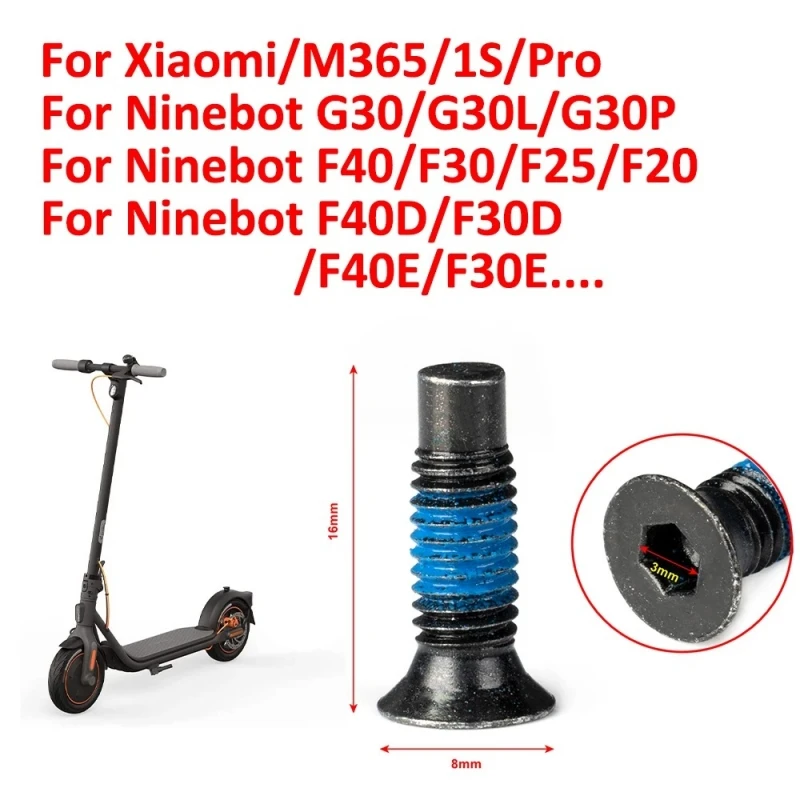 الجبهة شوكة أنبوب القطب مسامير ل Xiaomi M365 برو/2 ل ناينبوت ماكس G2 G65 G30 G30D F40 F30 F20 P100S P65 سكوتر كهربائي أجزاء