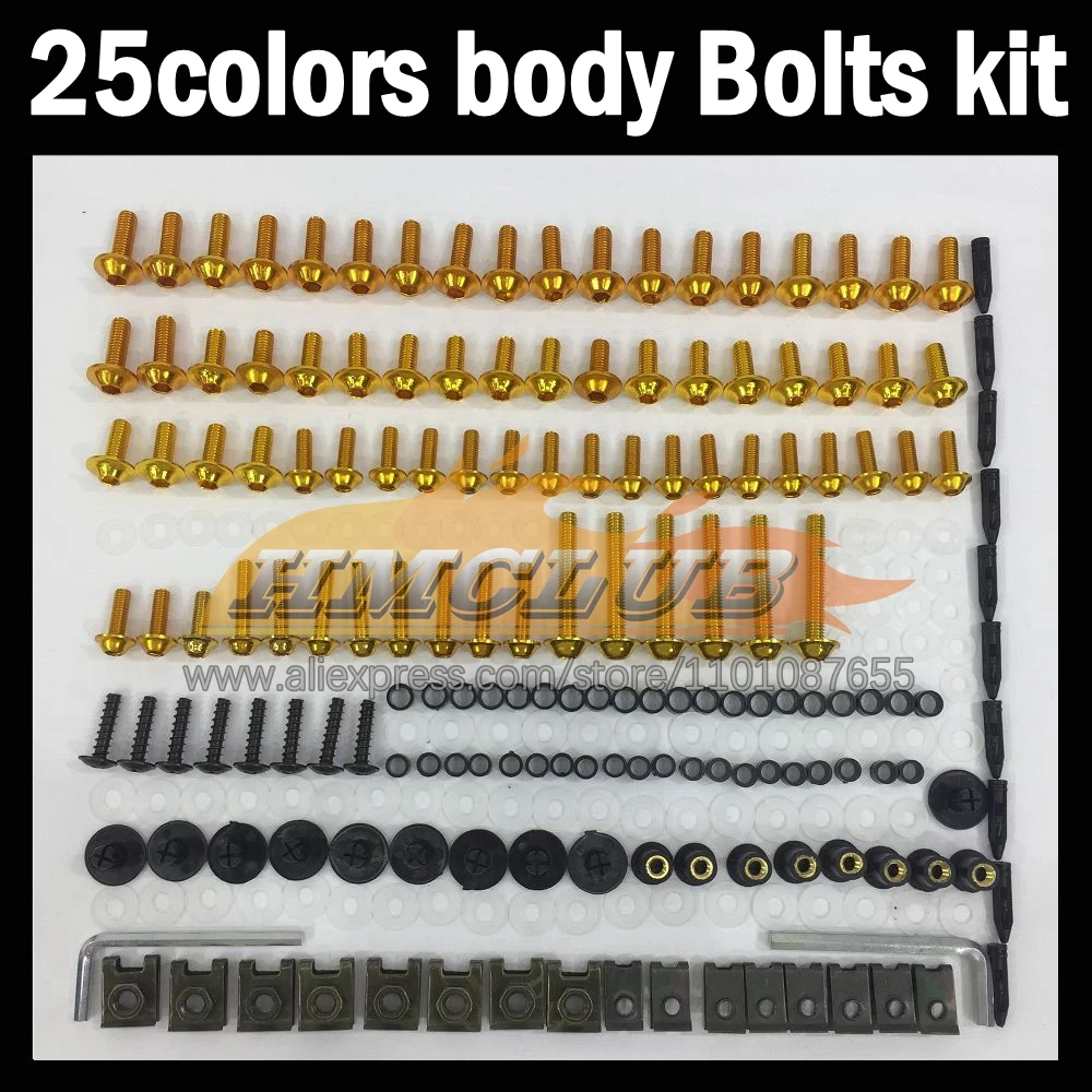 268ps Full Screws Kit Body bolt For HONDA CBR600 CBR 600F3 600 F3 FS CBR600F3 CBR600FS 97 98 1997 1998 Fairing bolts screw NutS