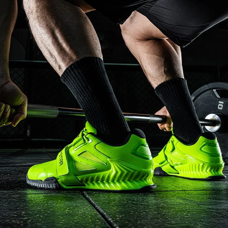 Professional Weight Lifting Shoes Man Big Size 47 Squatting Shoes Men Unisex Weight Training Shoes Hook & Loop Gym Training Shoe