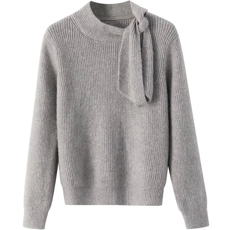 Dames nieuwe tweed stijl outfit jurk lente winter grijze binnenlaag set met polka dot minirok mode