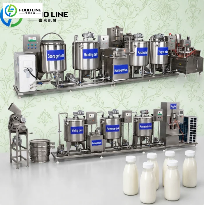 FOODLINE Intelligent Fault Alarm Yogurt Production Line Circuit Overheat Protection Probiotic Dairy Equipment