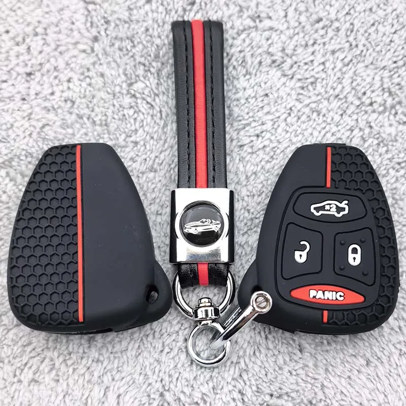 Car Key Case for Dodge Avenger Caliber Cool Bo for Chrysler Voyager 300c Pacifica for Jeep Grand Cherokee Compass Patriot Holder