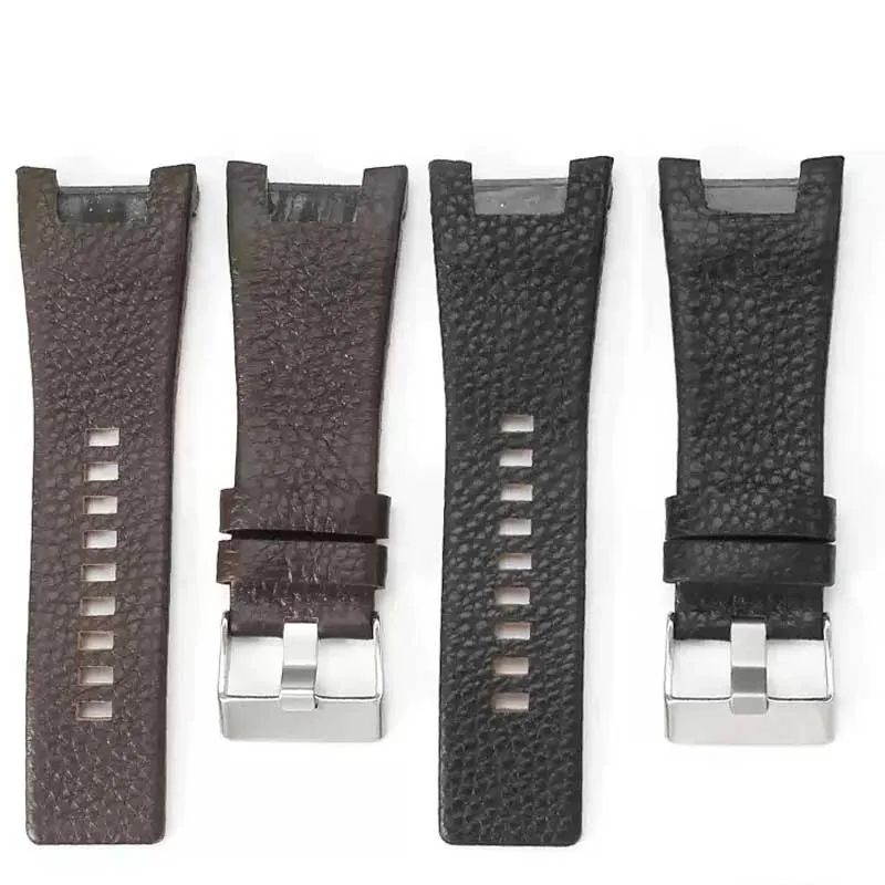 

32*17mm Genuine leather watch strap For Diesel DZ4246 DZ1273 DZ1216 Men's waterproof and sweat resistant concave large strap