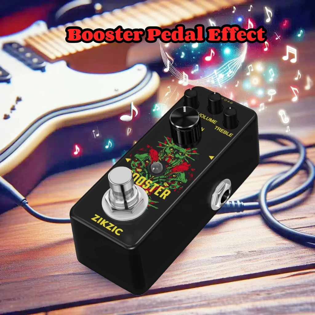 Zikzic Booster Guitar Effect Pedal Shape Your Clean Boost Construct Volume Up Solution For Electric Guitar Rowin LEF318