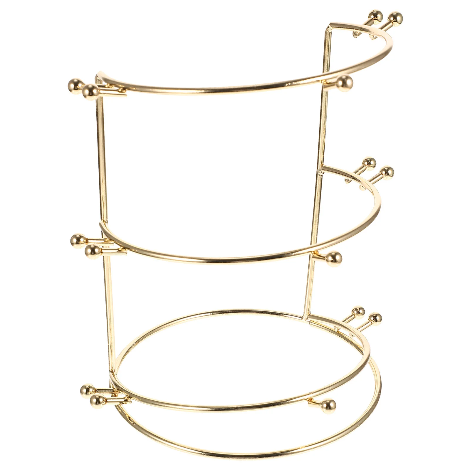 

3 Tiered Gold Crown Display Rack Alloy Headband Holder Home Jewelry Storage Stand Perfect for Women Girls Thanksgiving Christmas