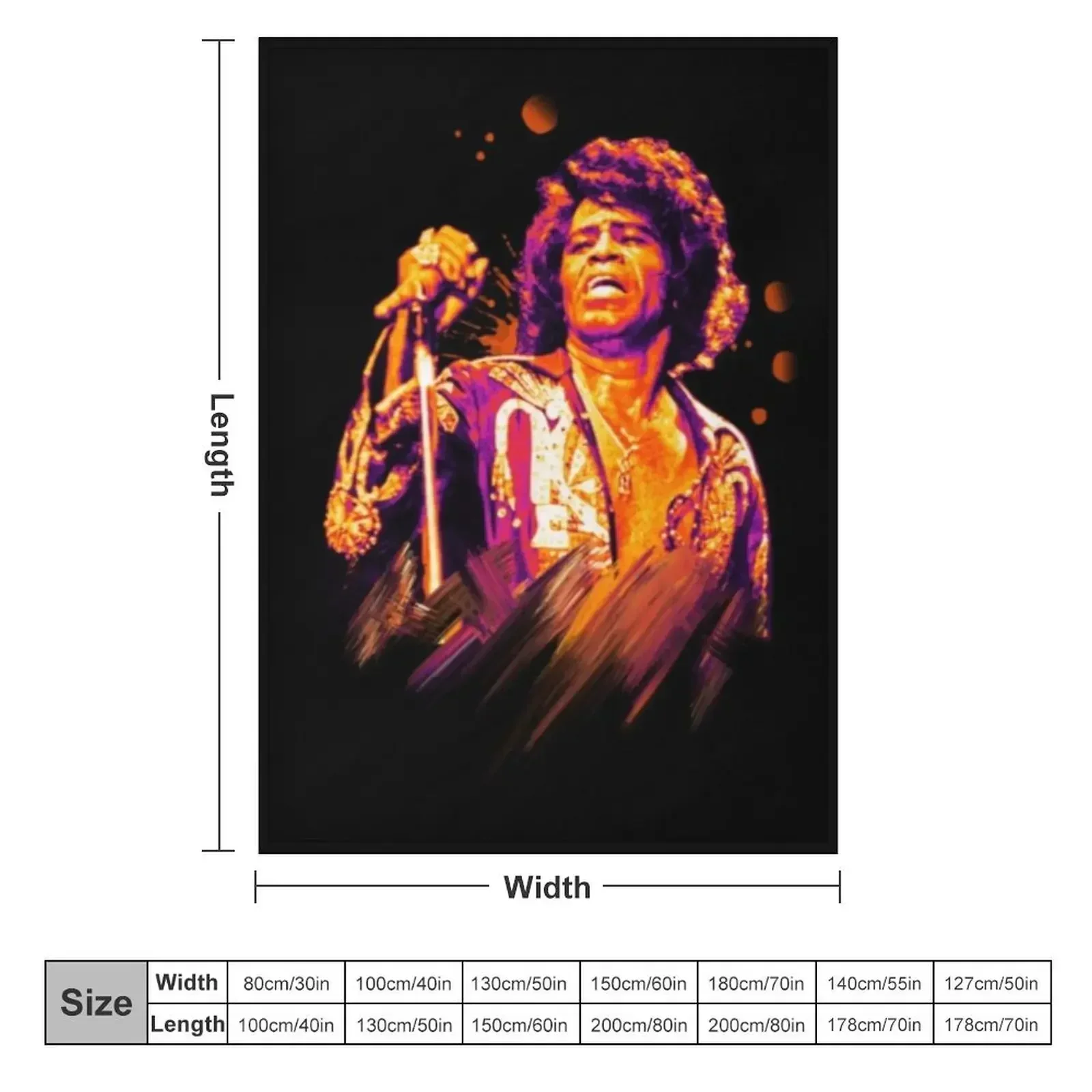 James Brown T-ShirtJames Brown funk Throw Blanket couch cozy soft plush fuzzy picnic outdoor blanket