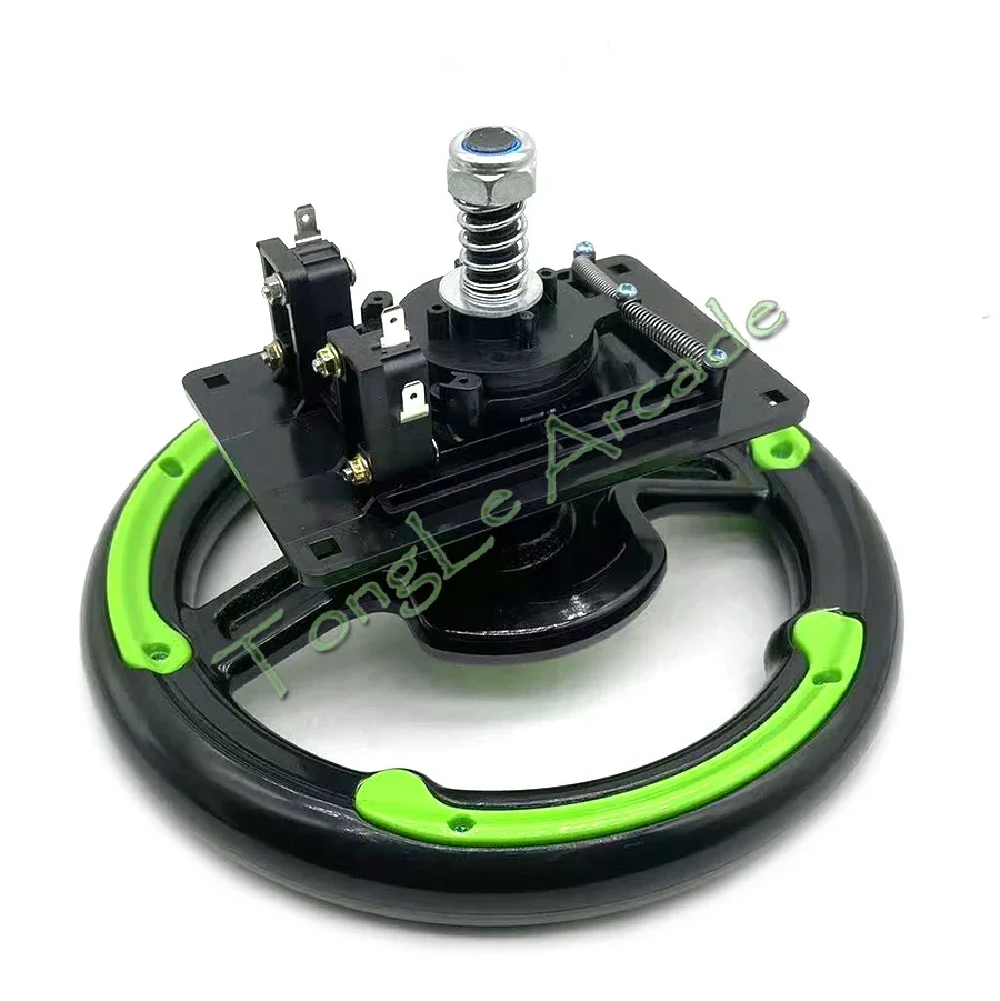 Arcade Crazy Racing 3D Swing Machine Parts FIRE CAR Game DIY Kit Accessories, Metal Base or Steering Wheel with Micro Switch