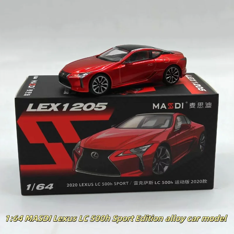 

Седан MASDI 1:64 LC 500h Sport Edition, модель автомобиля из литого под давлением сплава, для подростков, для игр с, для взрослых, собирающих.