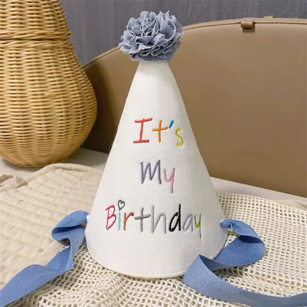 Happy Birthday Hat Embroidery Baby Child Boys and Girls Lovely Colorful Theme Party Decoration Cap Props Shower Gifts