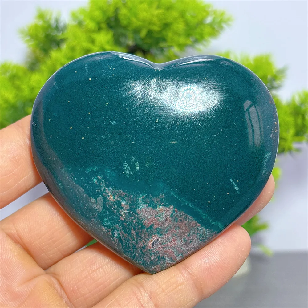 Ocean Jasper Heart Natural Crystal Home Garden Decoration Room decor Luck Quartz Stone Healing Energy Love Gifts Fortunate