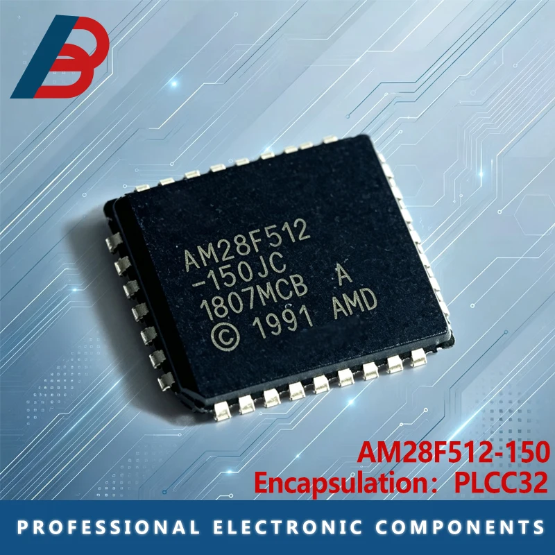 10PCS AM28F512-150JC AM28F512-150 AM28F512 28F512 PLCC32 Memory Chip