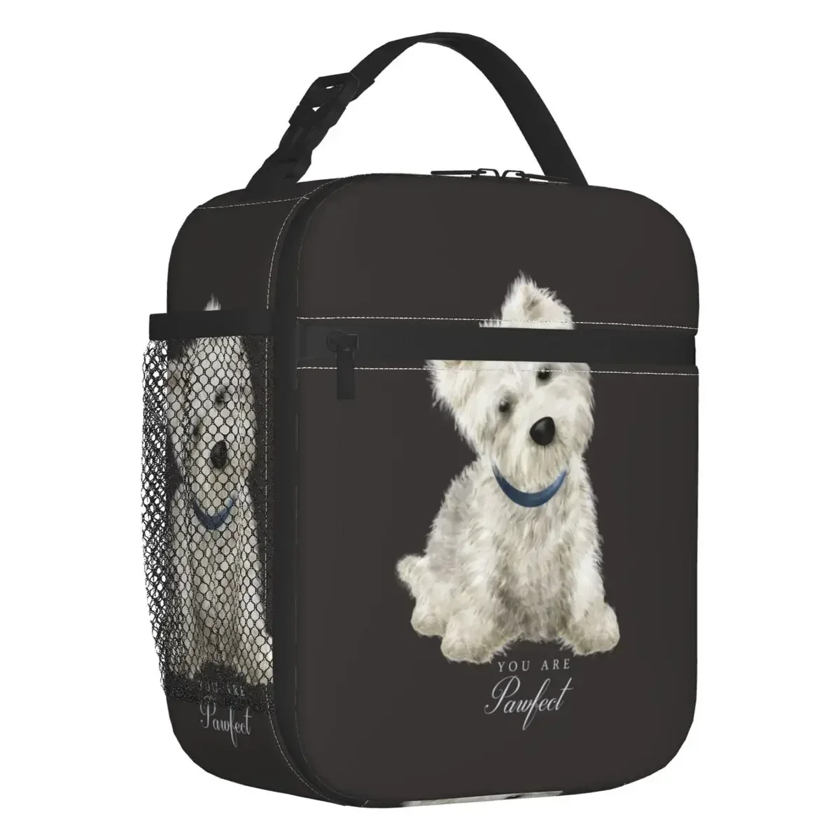 

West Highland White Terrier Dog Insulated Lunch Bags for Women Resuable Cooler Thermal Bento Box Work School Travel