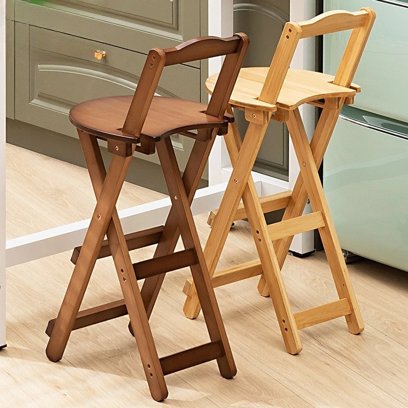 Simple foldable bar chair high stool bar high sense chair stool with backrest front desk living room home