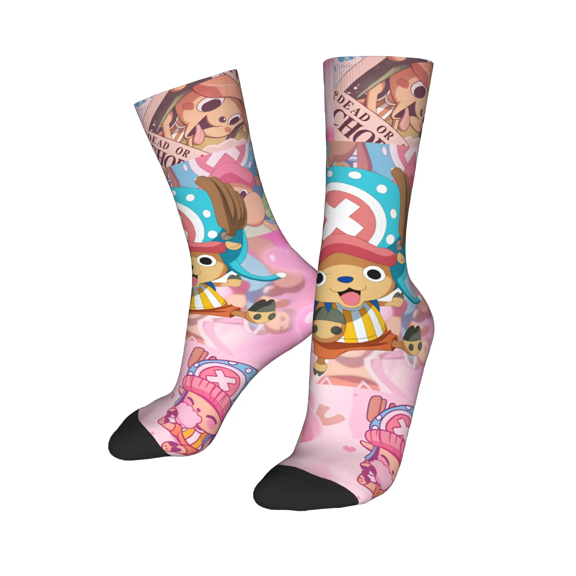 

Custom One P-Pieces Tonys Choppers Dress Socks for Men Women Warm Funny Novelty Lovely Deer Cartoon Anime Crew Socks