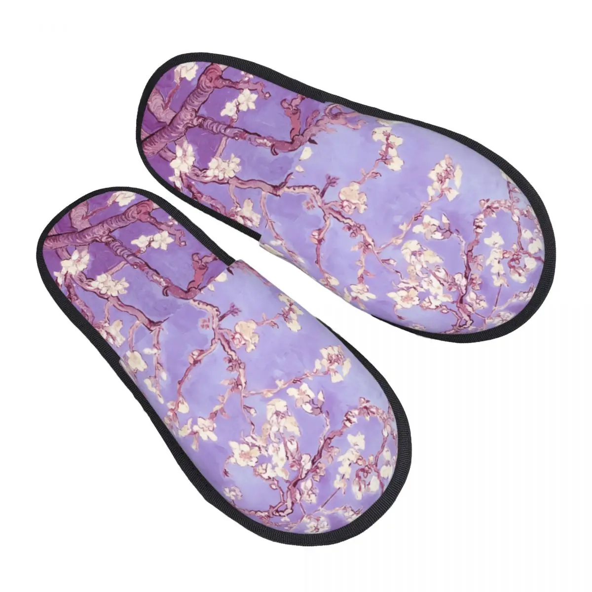 

Домашние тапочки с цветком миндаля Ван Гога, мягкие теплые пушистые тапочки из пены с эффектом памяти, женская домашняя уличная обувь с индивидуальным принтом