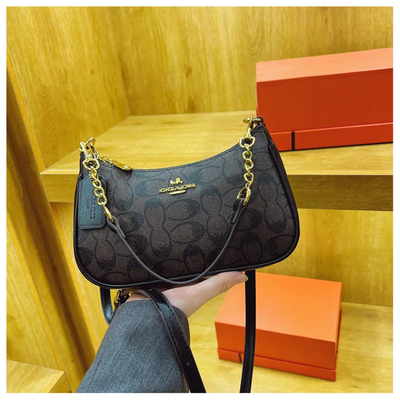 Hochwertige Damen-Umhängetasche, klassische Vintage-Handtasche, elegante Designer-Ledertasche für Frauen. – Detail 11
