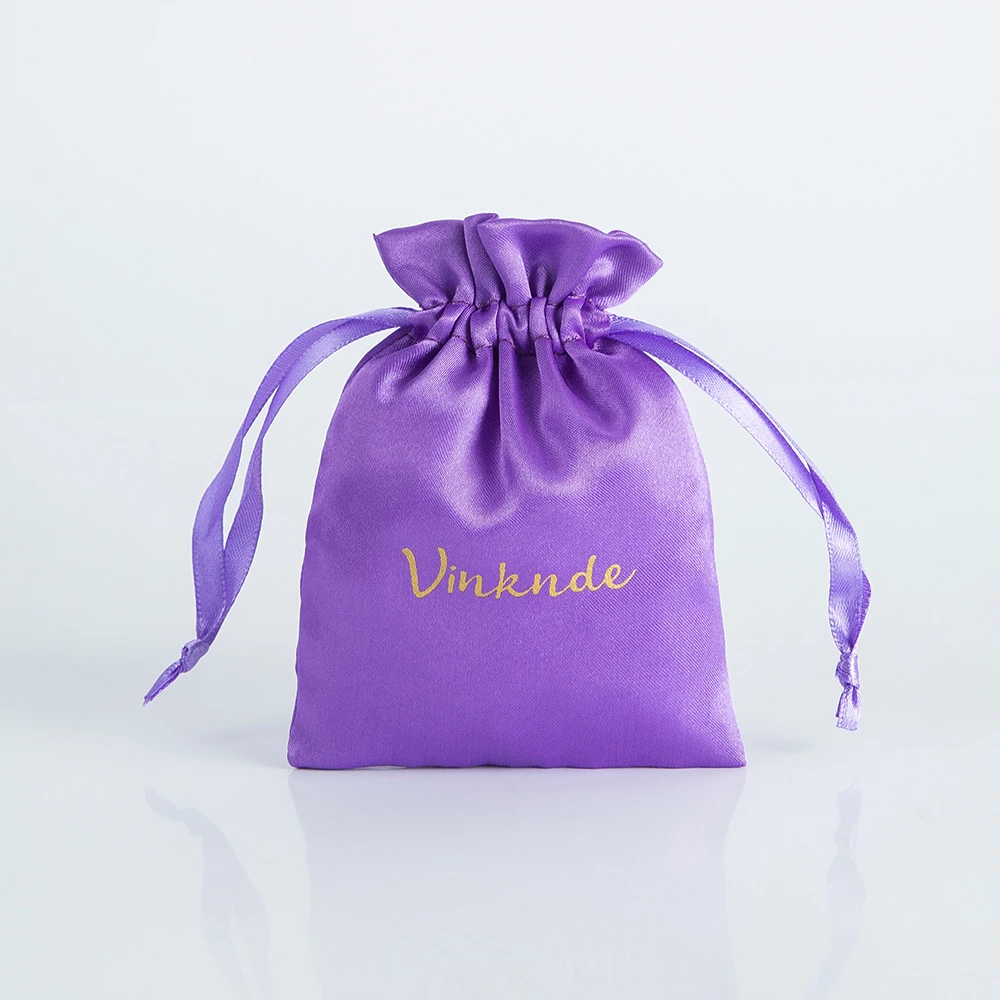 100 Stuks Zijde Satijn Geschenkzakje Custom Logo 8x10cm Trekkoord Zakjes Sieraden Verpakking Zakjes Bruiloft Goodie Gunsten Cake Zakjes