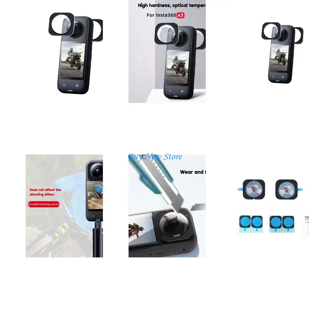 

20CE Sticker Lens Guards For Insta360 Camera Adhesive Lens Protector Replacement