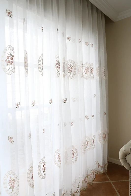 Вышитые белые шторы для оконных экранов для гостиной, окон, балкона, перегородка, тюлевая перегородка, дверная перегородка, затвор