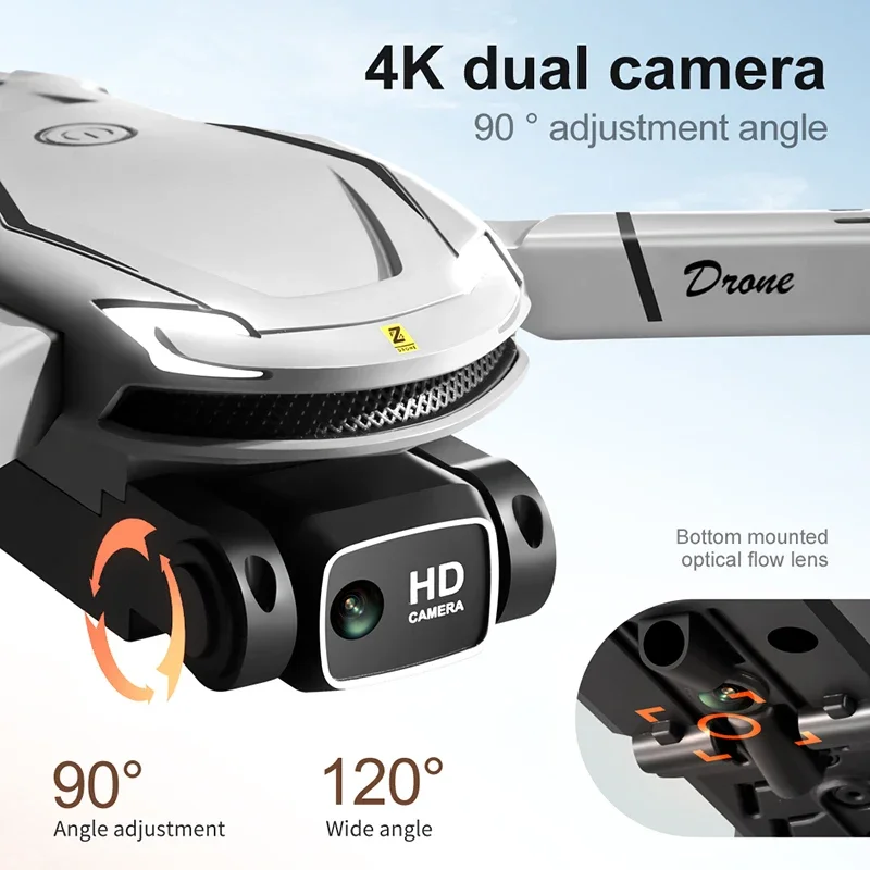 Lenovo V88 Mini Drone 8k Hd podwójny aparat 5g Gps unikanie przeszkód fotografia optyczna ulepszony przepływ składana zabawka Uav 9000m 2024