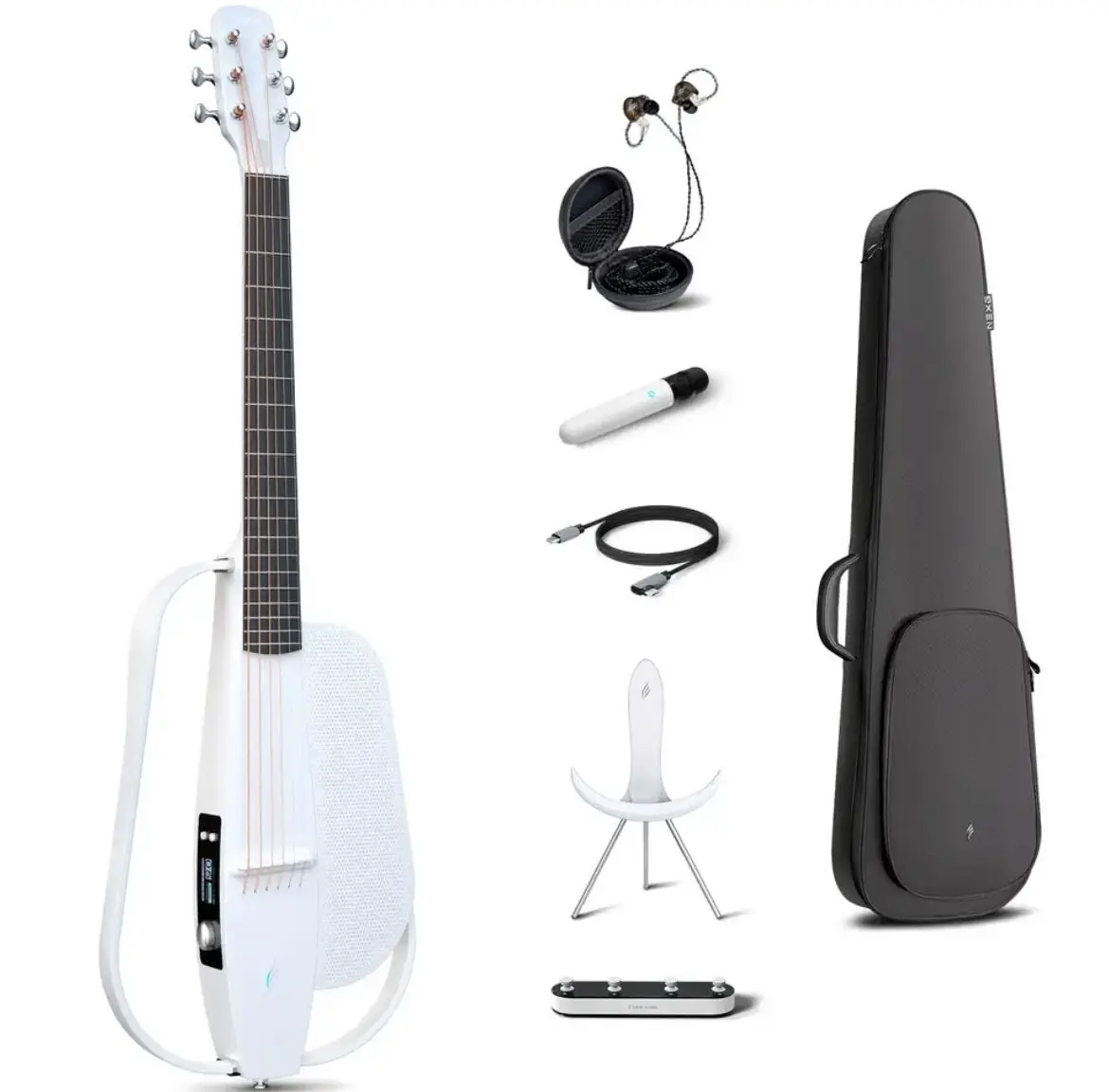 Enya NEXG 2 Acoustic-Electric Carbon Fiber Travel Guitar Smart Acustica Electric Guitarra for Adults with 50W Wireless Speaker