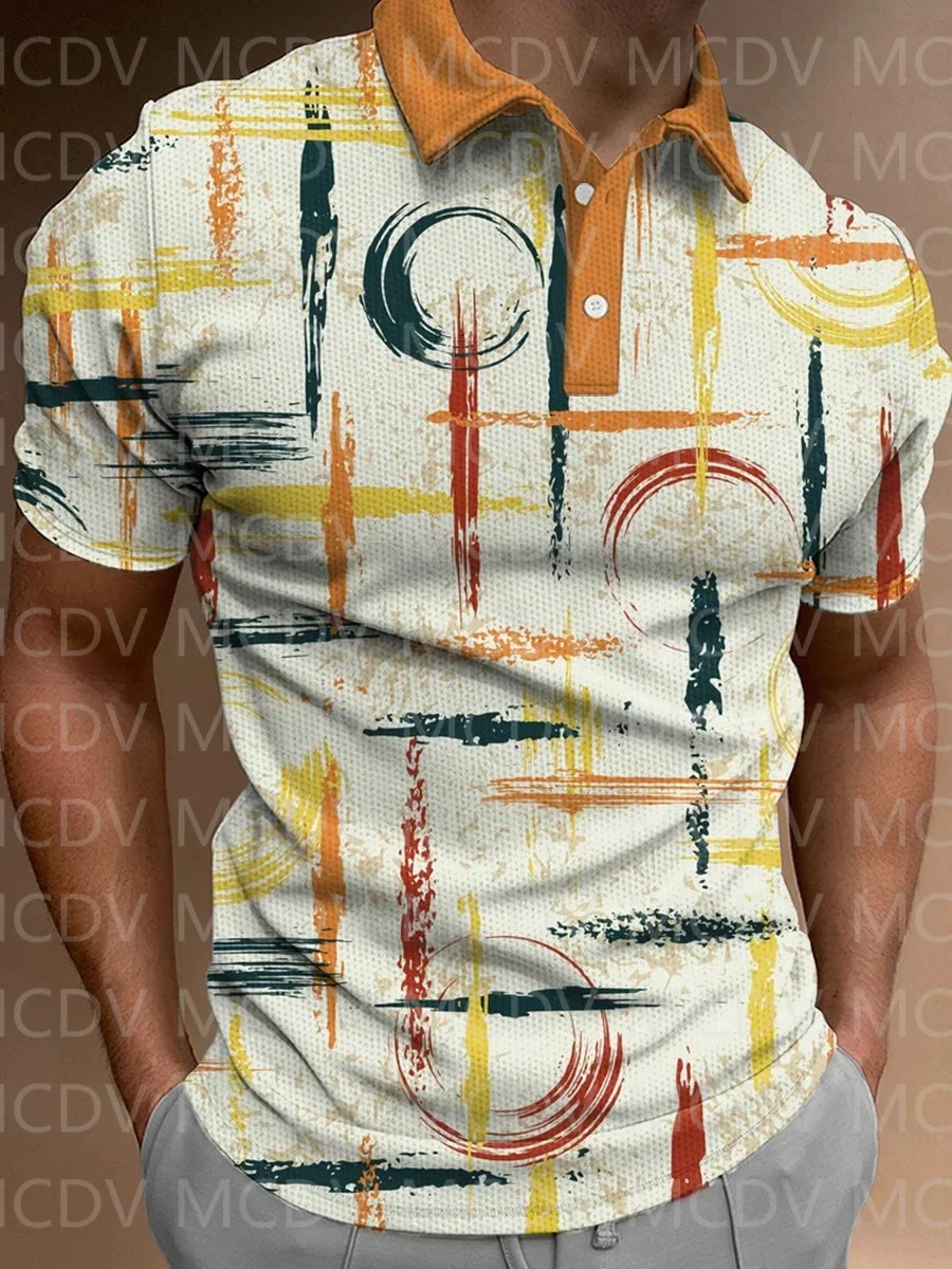 

Love Dog Paw Print Art Polo Shirt 3D Printed Polo Shirt Summer Men's Tops