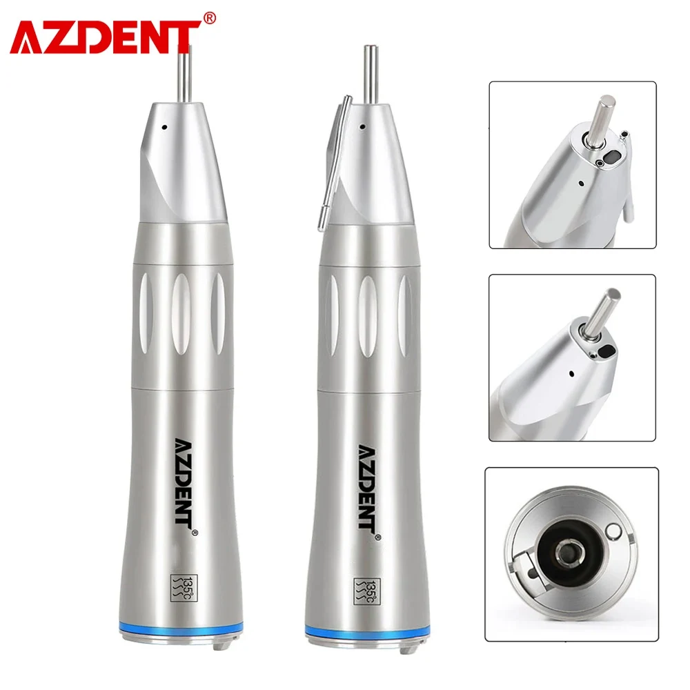 AZDENT Dental  Low Speed Handpiece 1:1 Dental Fiber Optic Inner Water Spray Straight Handpiece Dentist Equipment