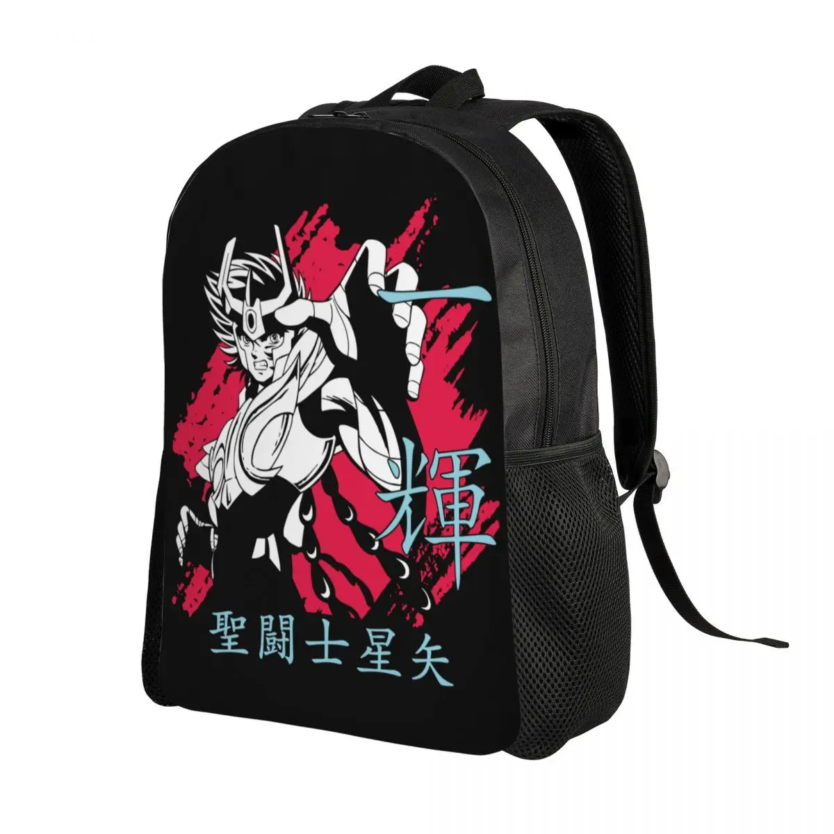 Custom Ikki Saint Seiya Backpack for Men Women Water Resistant College School Knights Of The Zodiac Bag Print Bookbag