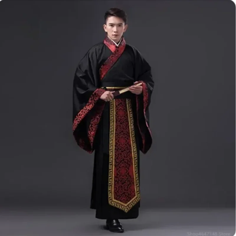 Długie rękawy Hanfu długa sukienka Patchwork starożytny styl chińskie tradycyjne kostiumy spódnica na występy Cheongsam chiński strój Tang