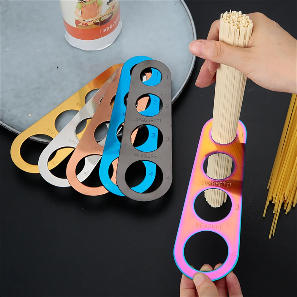 1/3/4/5pcs Stainless Steel Spaghetti Measurer Pasta Noodle Measure Cook Kitchen Cake Ruler Free Measuring Kitchen Tools Gadgets